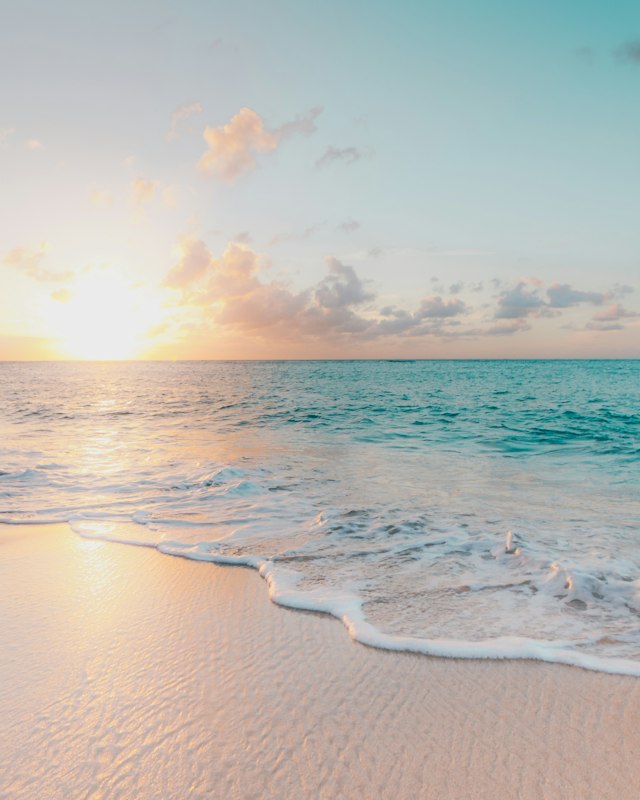 A quiet tropical beach with clear water